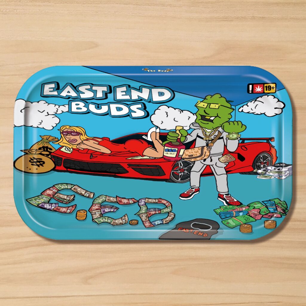 "East End Buds" Rolling Tray 27 x 16 cm