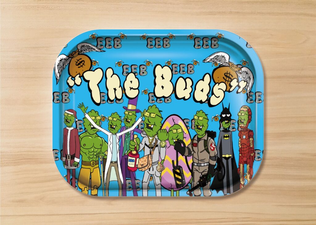 "The Buds" Collectable Rolling Tray 18 x 14cm